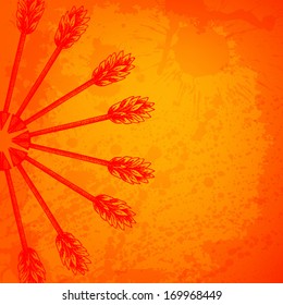 Abstract stripy vector background with beautiful arrow arabesque