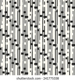 Abstract  stroke and block background. Seamless pattern. Vector.