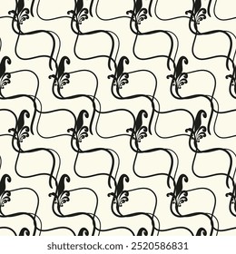 Abstract stroke diagonal wavy textured background. Seamless pattern.