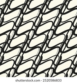 Abstract stroke diagonal wavy textured background. Seamless pattern.