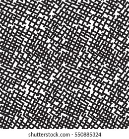 Abstract stroked seamless pattern. Chaotic placed and crossing strokes on white background. Vector eps8 illustration.