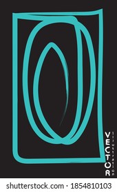 Abstract strokes of colored paint. Dry ink banner grunge effect. Cover template for a book, booklet, or poster