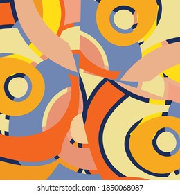 Abstract strokes in different colors pattern Free Vector