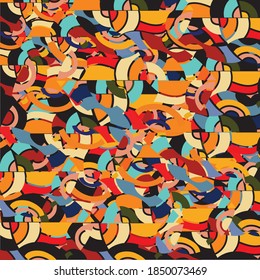 Abstrakte Markierungen in verschiedenen Farbmustern Kostenloser Vektorgrafik