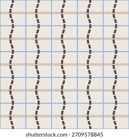 Trazos Abstractas líneas de Vertical sin patrón. Textura de mosaico geométrico calmante, diseño de trazos modernos de color azul topo. 