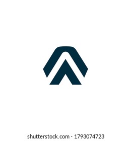 Plantilla de logotipo de vectores para letras abstractas y fuertes