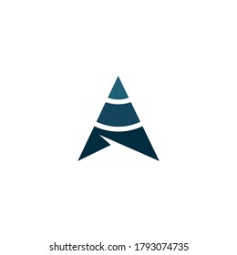 Abstract and Strong Letter A Vector Logo Template