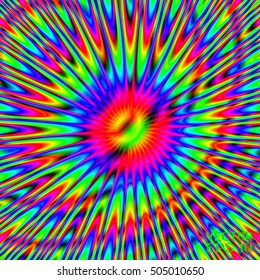 Abstract Structural Curved Pattern. Rainbow Lines and Colorful Waves. Poster for Print. Vector Illustration