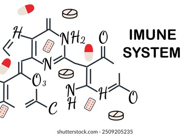 An abstract structural model, chemical formula, or molecule.