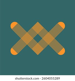 Abstract structure in Art deco design style