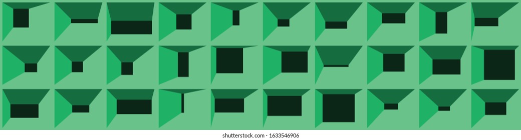 Abstract Structure Blocks Generative Art background illustration