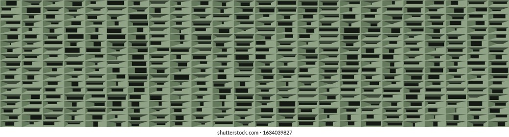 Abstract Structure Blocks Generative Art background illustration
