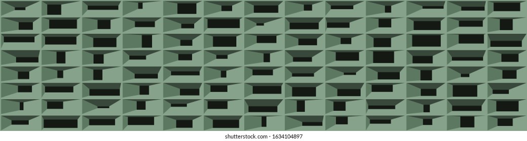 Abstract Structure Blocks Generative Art background illustration
