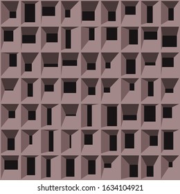 Abstract Structure Blocks Generative Art background illustration
