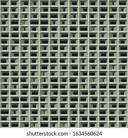 Abstract Structure Blocks Generative Art background illustration