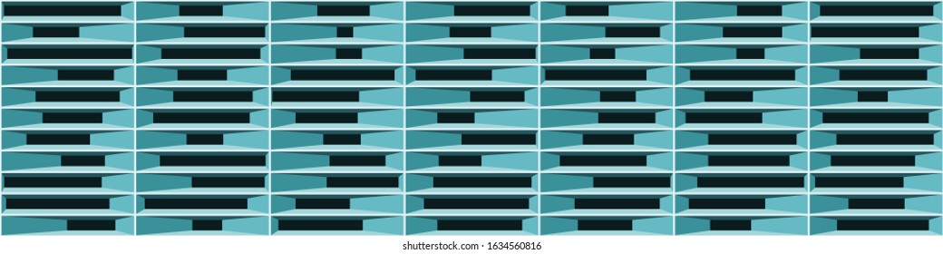 Abstract Structure Blocks Generative Art background illustration