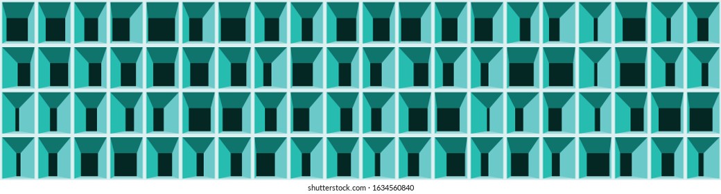 Abstract Structure Blocks Generative Art background illustration
