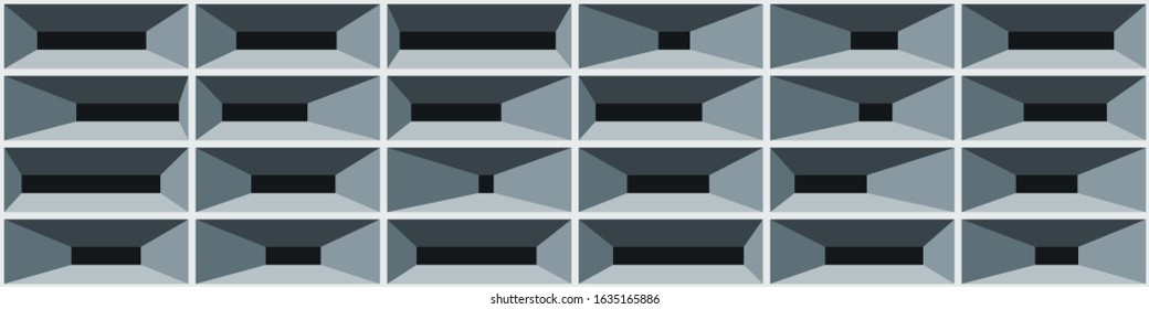 Abstract Structure Blocks Generative Art background illustration