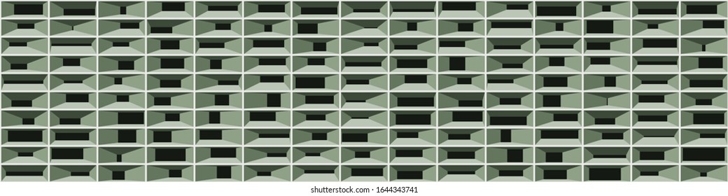 Abstract Structure Blocks Generative Art background illustration