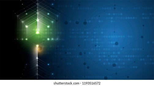 abstract structure circuit computer cube technology business background