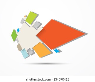 abstract structure circuit computer cube technology business background