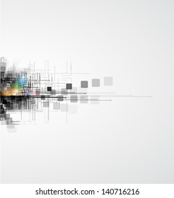 abstract structure circuit computer cube technology business background