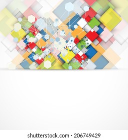 abstract structure circuit computer cube technology business background