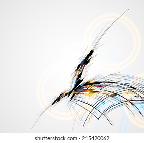 abstract structure circuit computer cube technology business background