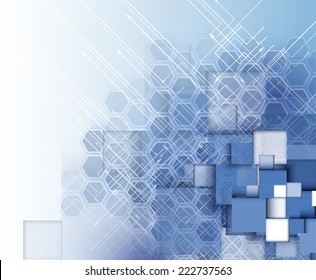 abstract structure circuit computer cube technology business background