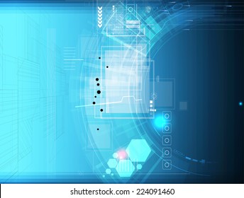 abstract structure circuit computer cube technology business background
