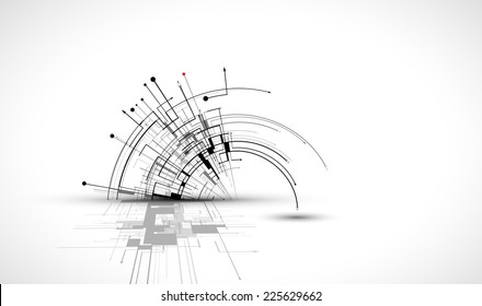 abstract structure circuit computer cube technology business background