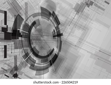 abstract structure circuit computer cube technology business background