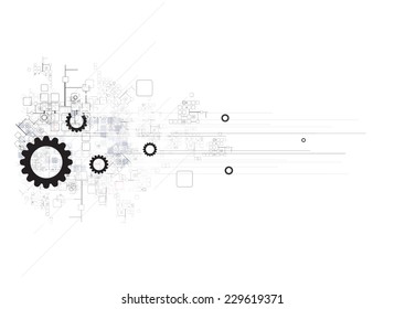 abstract structure circuit computer cube technology business background