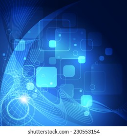 abstract structure circuit computer cube technology business background