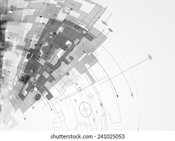 abstract structure circuit computer cube technology business background
