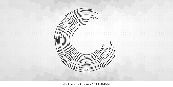 abstract structure circuit computer technology business background