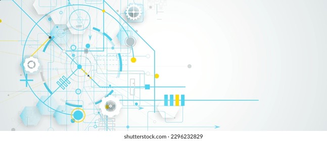 Abstract structure circuit computer technology business background