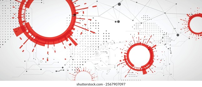 Abstract structure circuit computer  technology business and science background