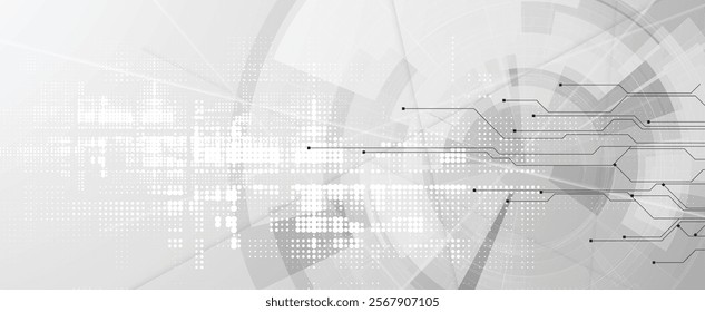 Abstract structure circuit computer  technology business and science background