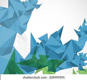 abstract structure circuit computer triangle technology business background