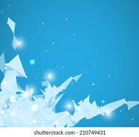 abstract structure circuit computer triangle technology business background