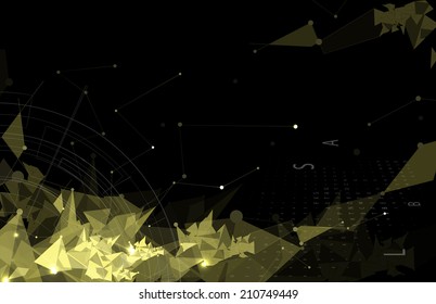 abstract structure circuit computer triangle technology business background