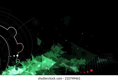 abstract structure circuit computer triangle technology business background