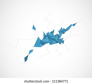 abstract structure circuit computer triangle technology business background