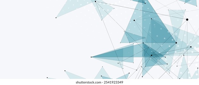 Abstract structure circuit computer triangle technology business background