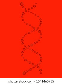 Abstract structure of human DNA. Vector DNA.