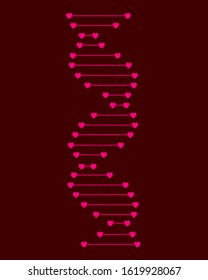 Abstract structure of human DNA. Vector DNA.
