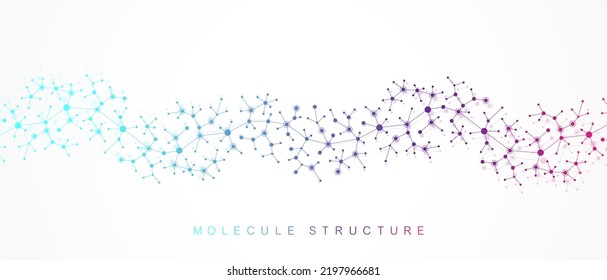 Abstract structure molecules or atom for science or medical background