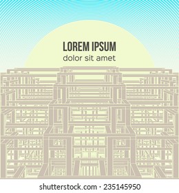 Abstract structure in retro style.