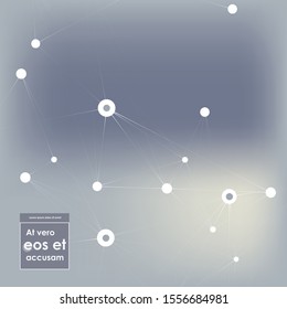 Abstract structure. Scientific connections molecules for medicine, biology and chemistry. Vector illustration.